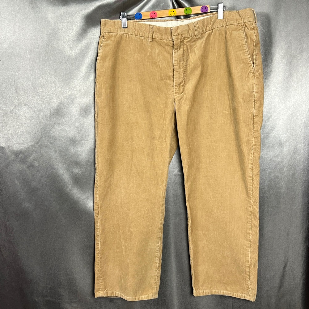 Vintage Polo Ralph Lauren Mens Tan Corduroy Pants Straight Leg Cotton 40L 40x26